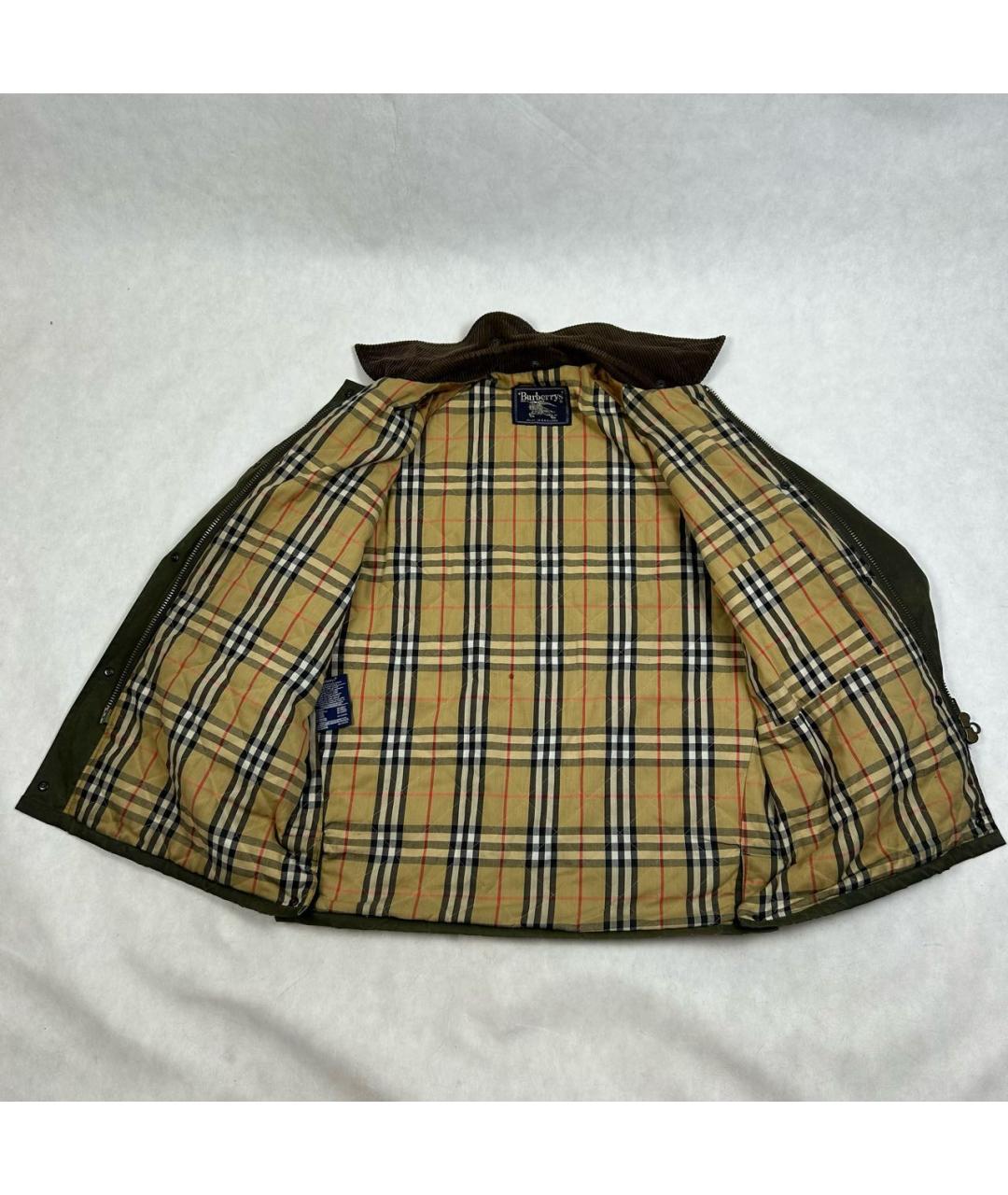 BURBERRY Хаки хлопковая куртка, фото 3
