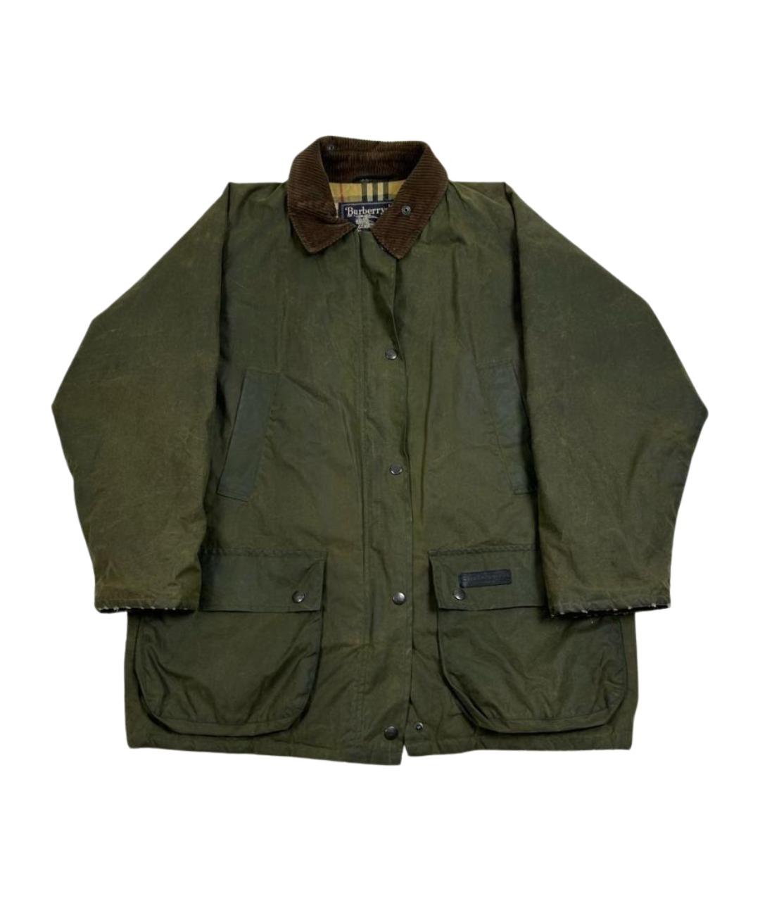 BURBERRY Хаки хлопковая куртка, фото 1