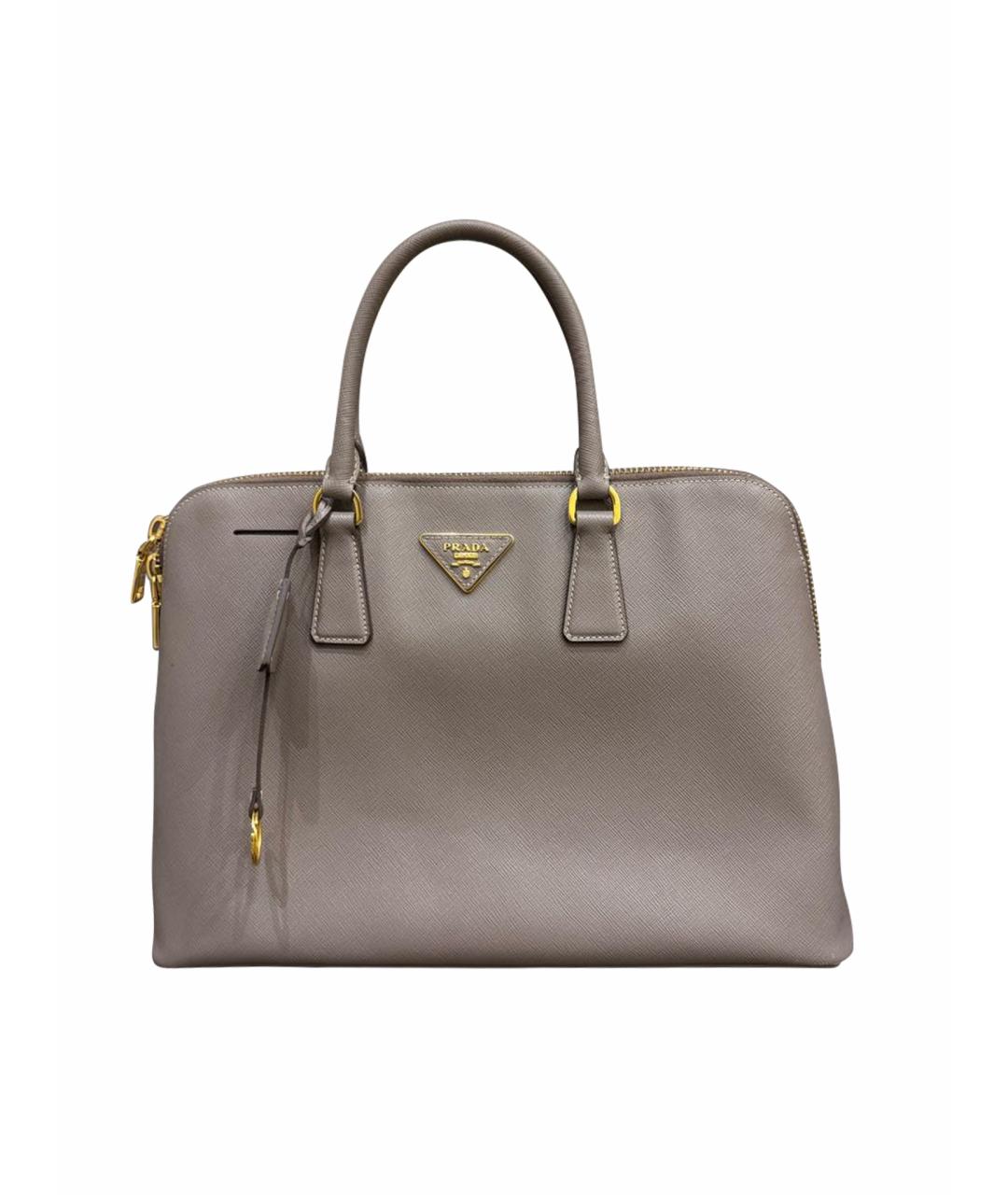 PRADA Бежевая кожаная сумка тоут, фото 1