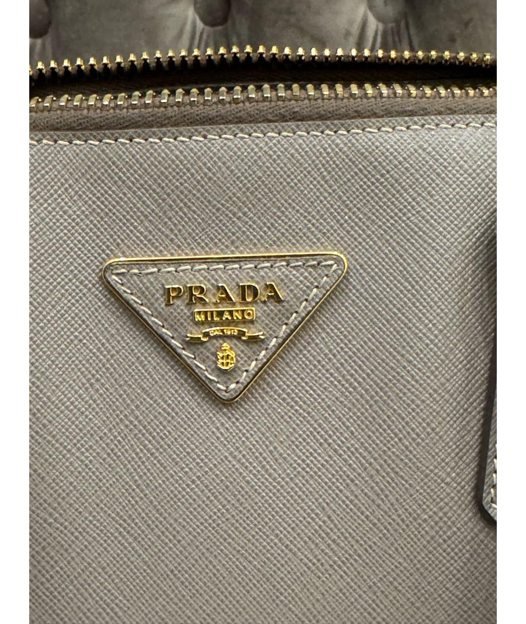 PRADA Бежевая кожаная сумка тоут, фото 7