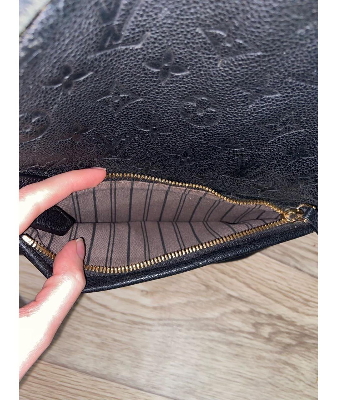 LOUIS VUITTON Черный кожаный рюкзак, фото 7