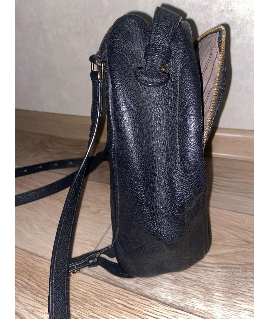 LOUIS VUITTON Черный кожаный рюкзак, фото 3