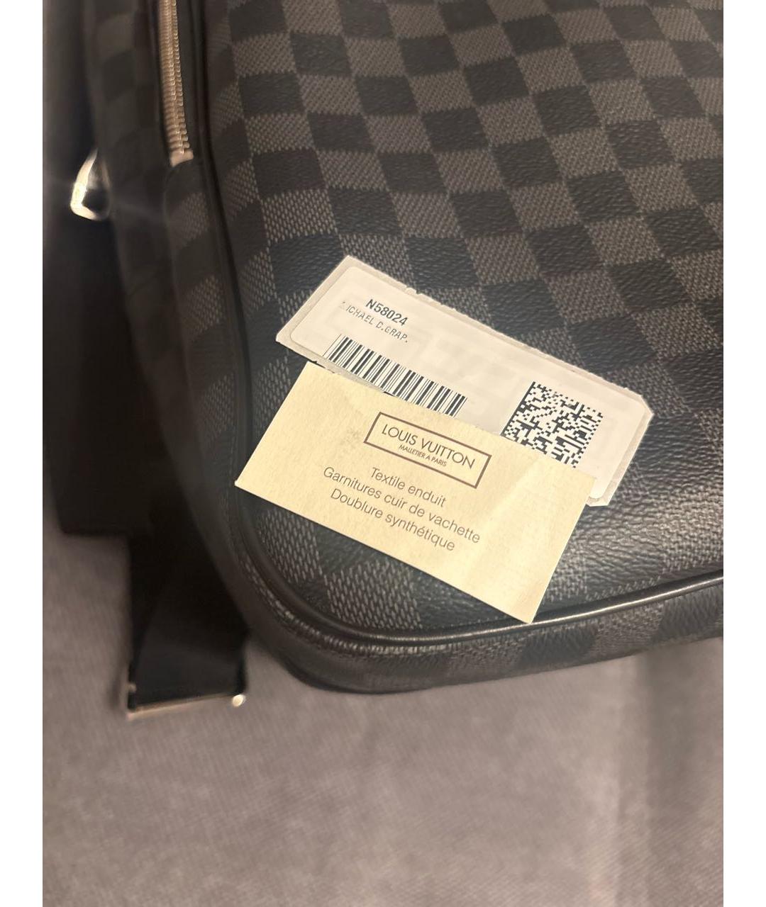 LOUIS VUITTON Черный рюкзак, фото 8