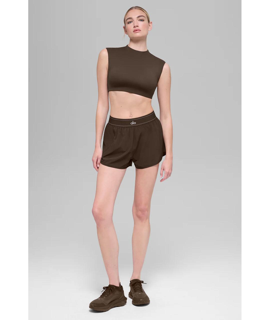 ALO YOGA Коричневые шорты, фото 7