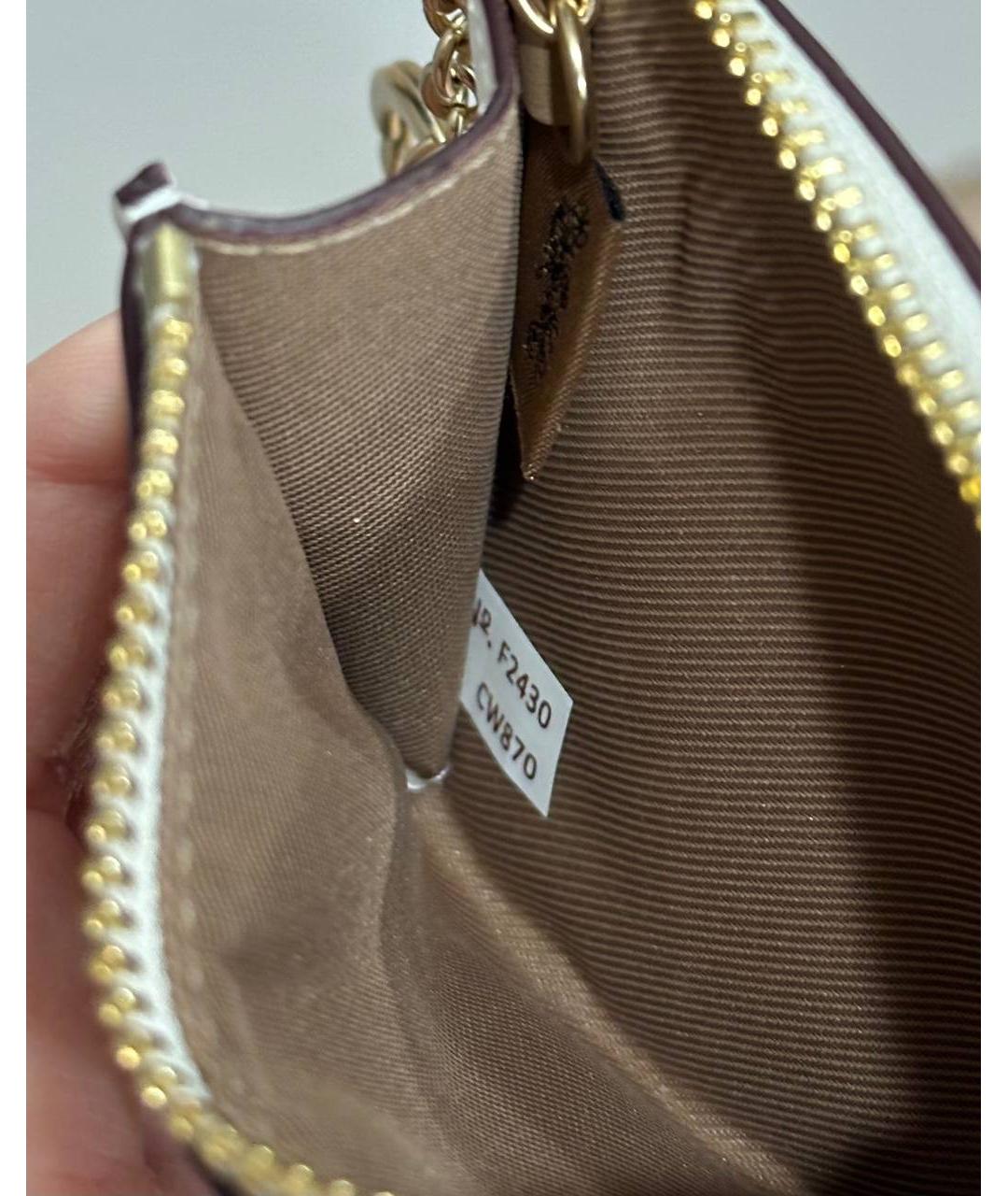 COACH Бежевый кожаный кардхолдер, фото 4