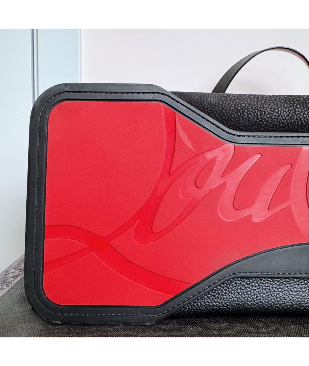 CHRISTIAN LOUBOUTIN Черная кожаная сумка тоут, фото 7