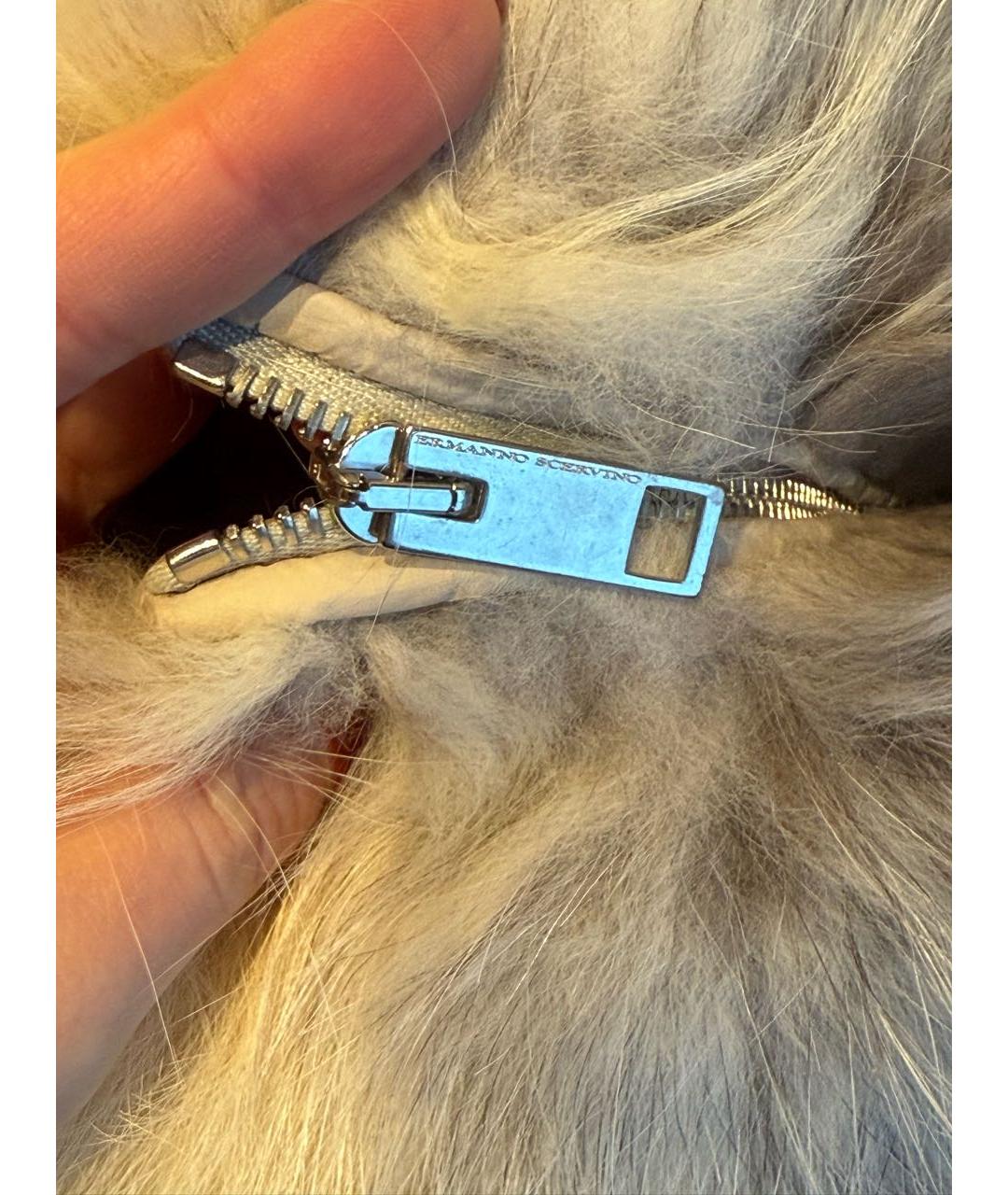 ERMANNO SCERVINO Бежевый полиэстеровый пуховик, фото 8