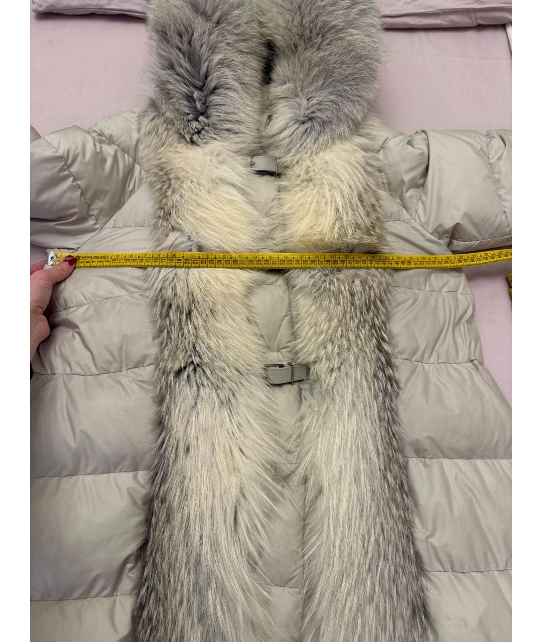 ERMANNO SCERVINO Бежевый полиэстеровый пуховик, фото 6