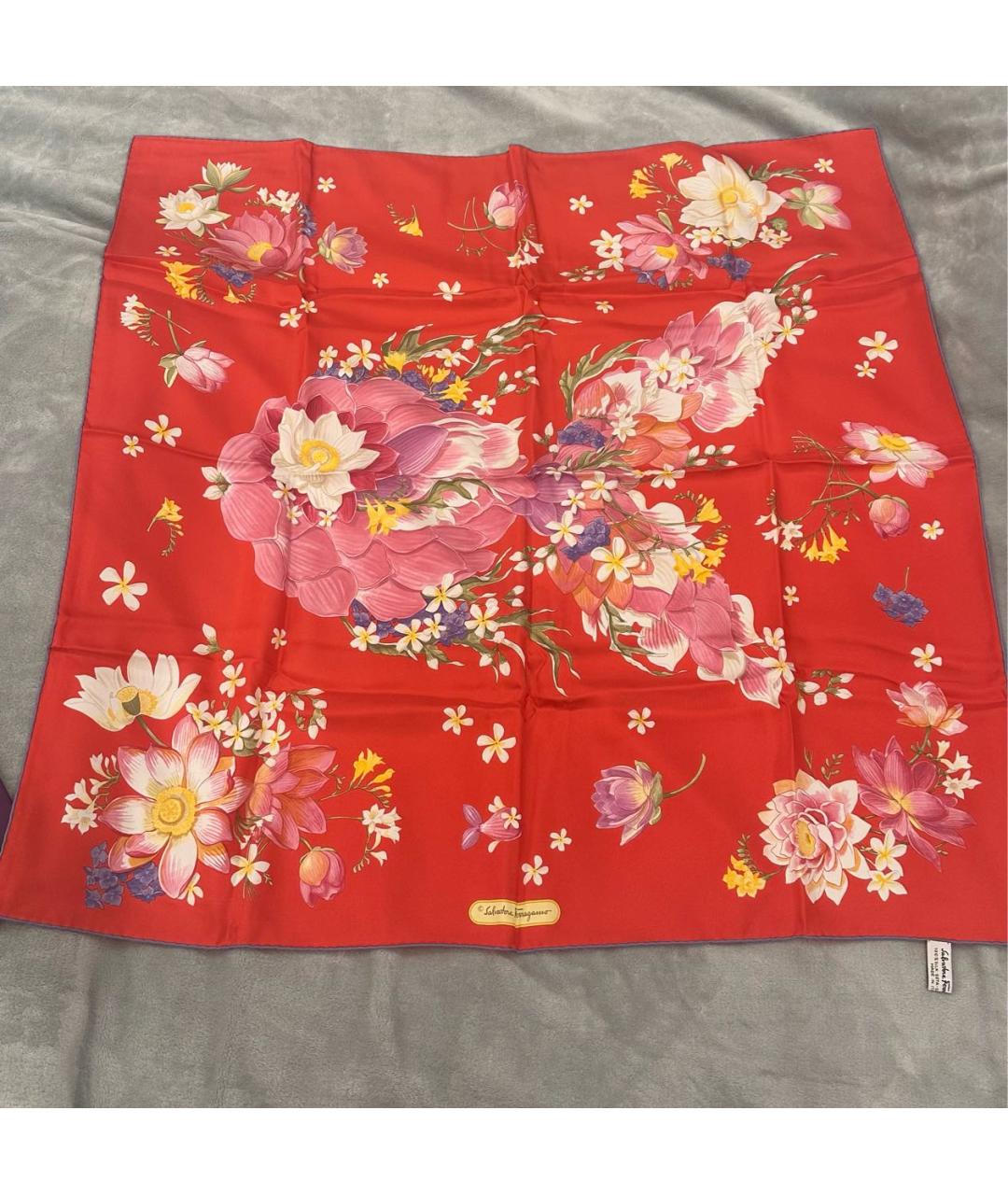 FERRAGAMO Мульти шелковый платок, фото 4