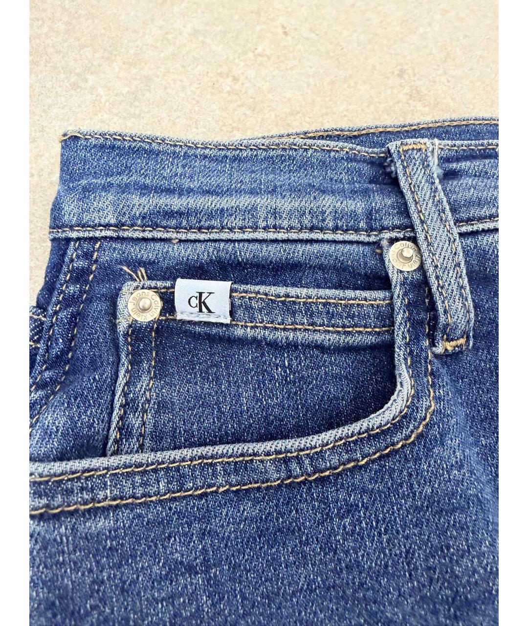 CALVIN KLEIN Синяя деним юбка миди, фото 5