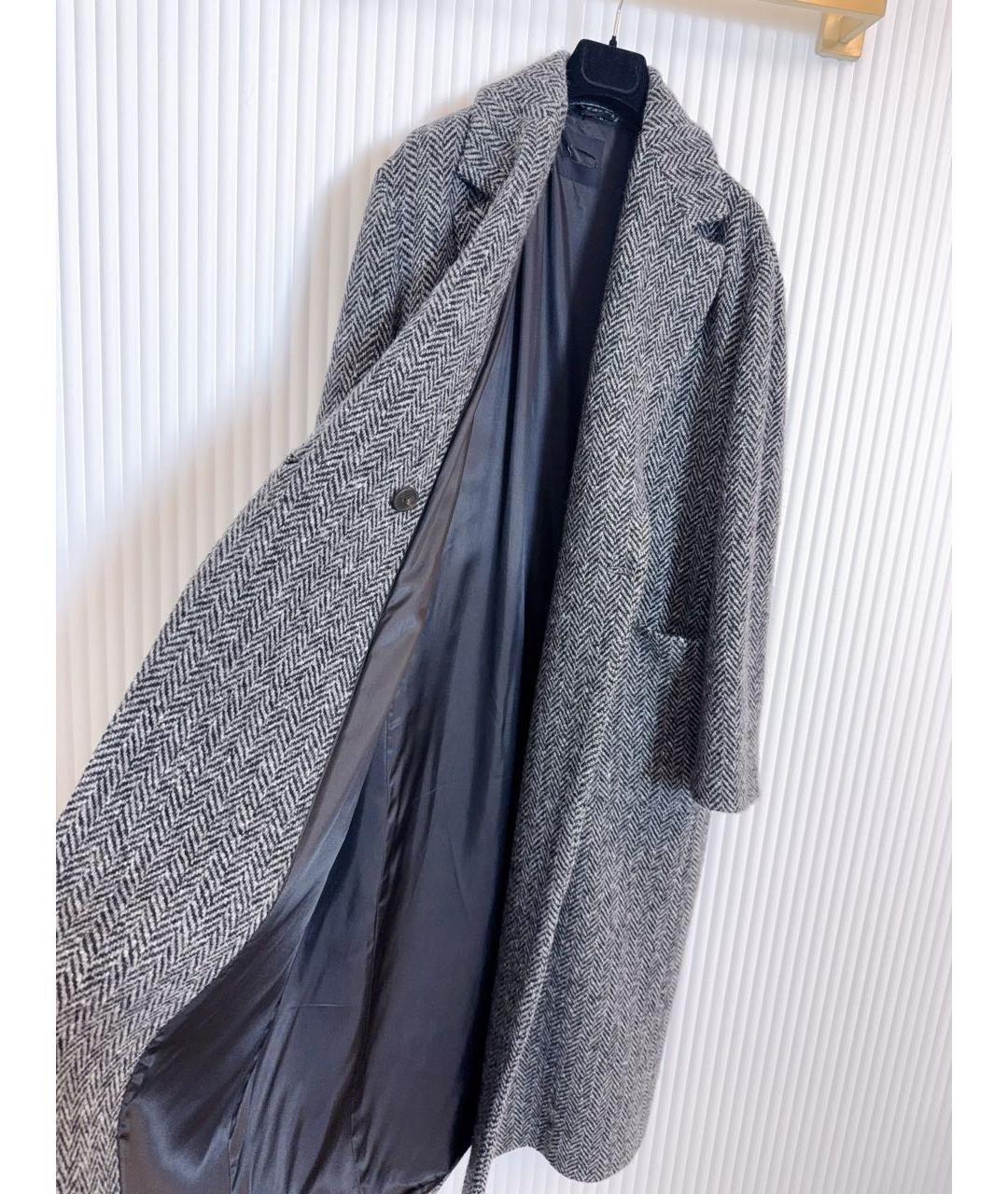 WEEKEND MAX MARA Серое шерстяное пальто, фото 5