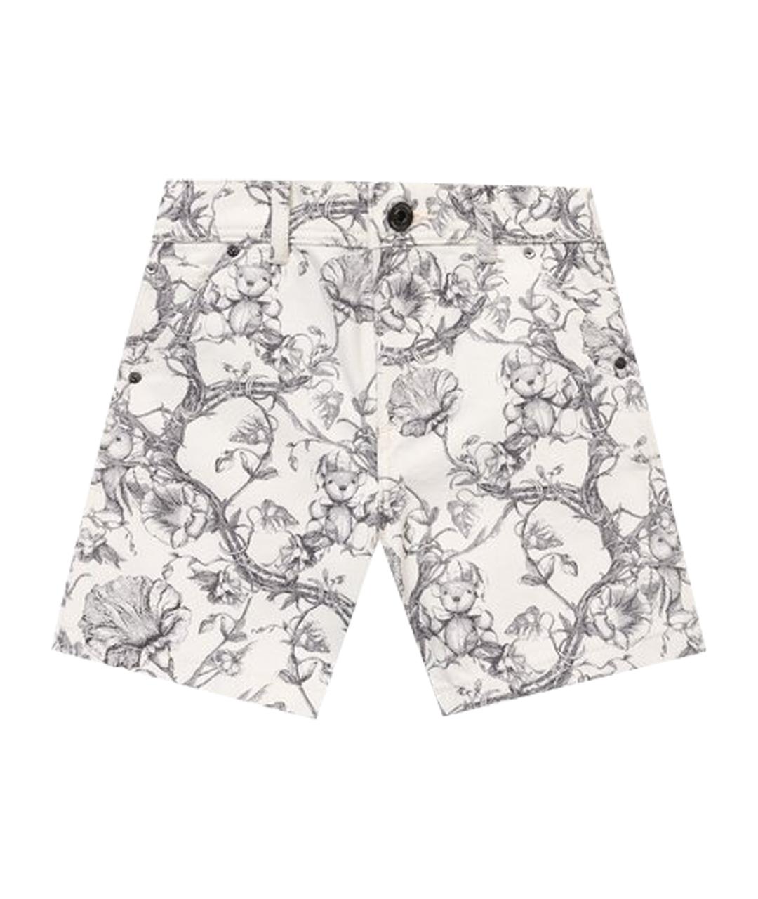 BURBERRY KIDS Белые хлопковые брюки и шорты, фото 1