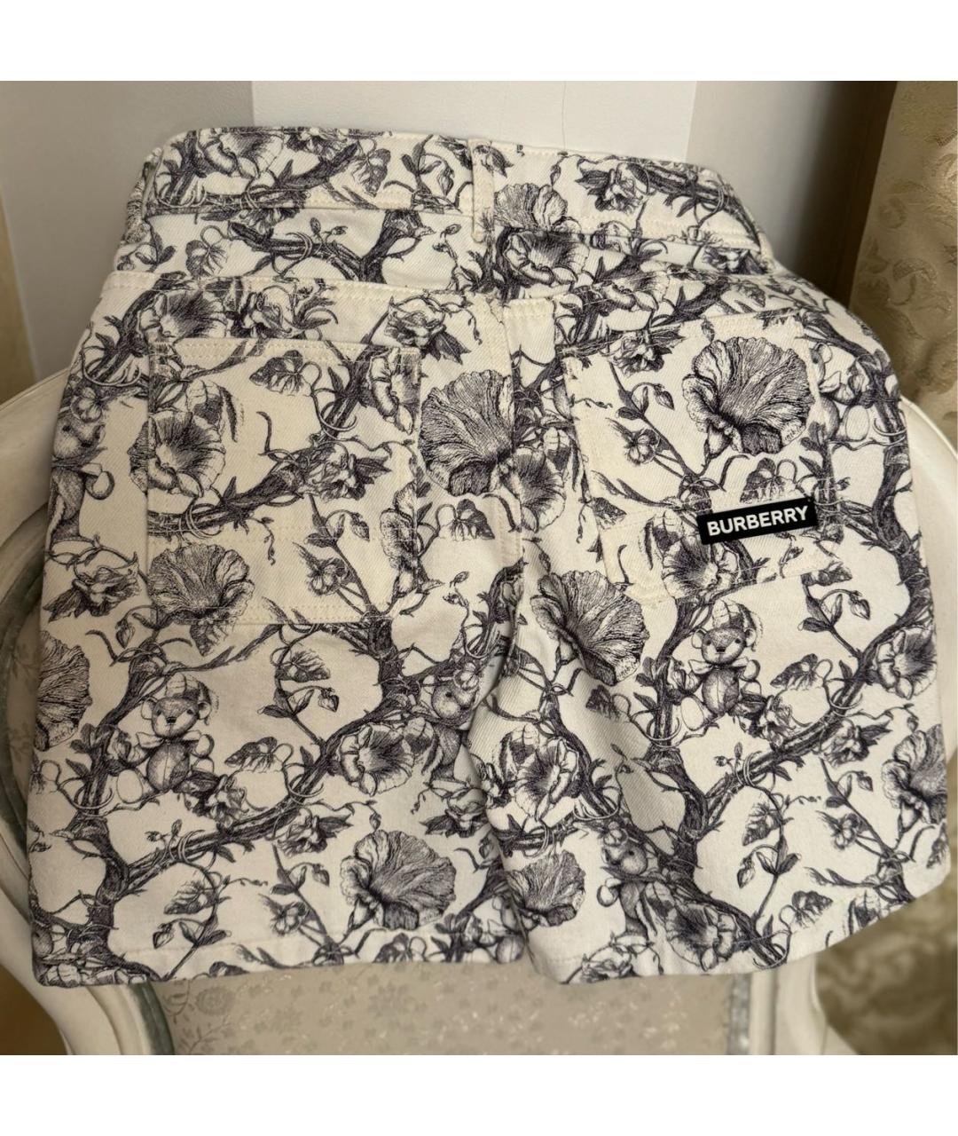 BURBERRY KIDS Белые хлопковые брюки и шорты, фото 2