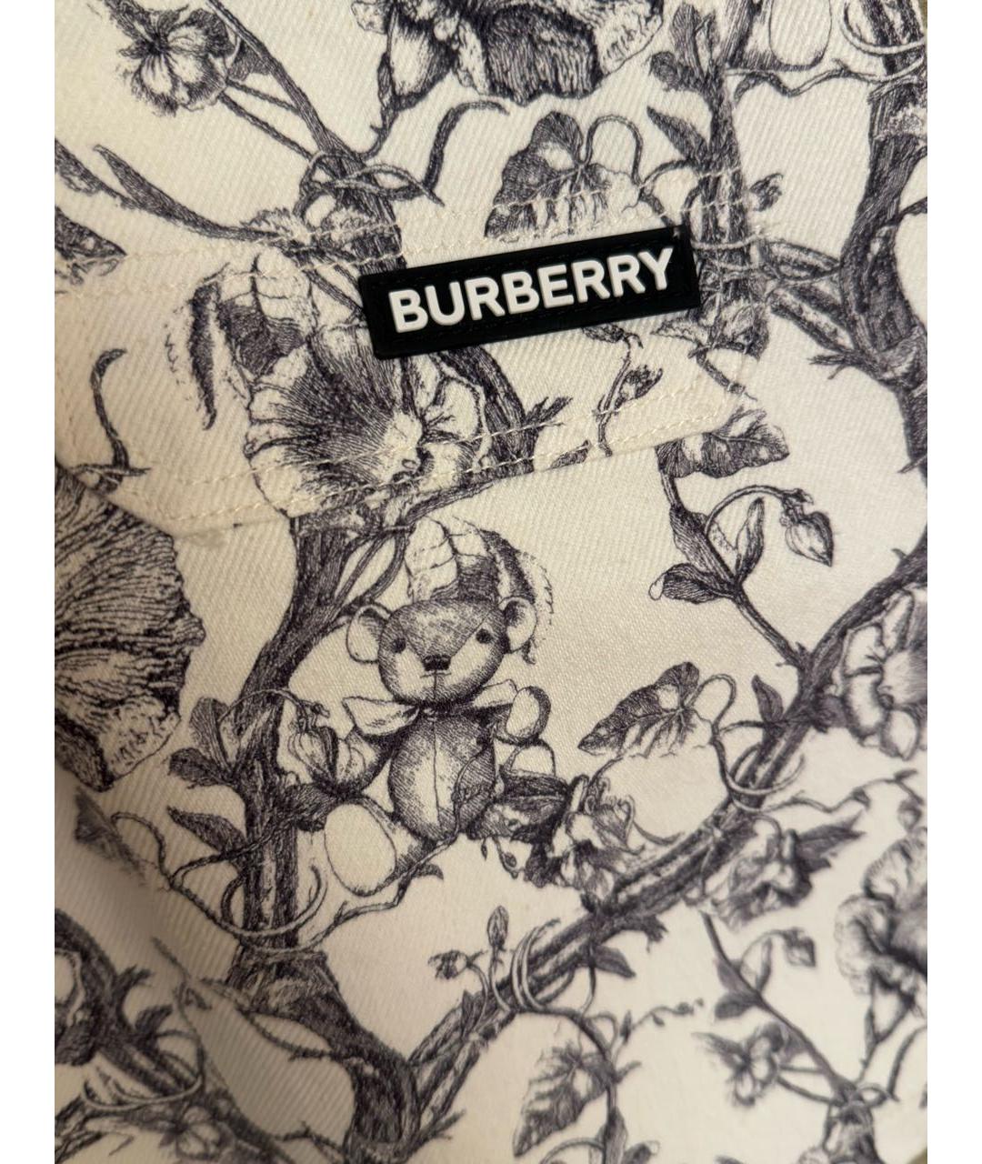 BURBERRY KIDS Белые хлопковые брюки и шорты, фото 4