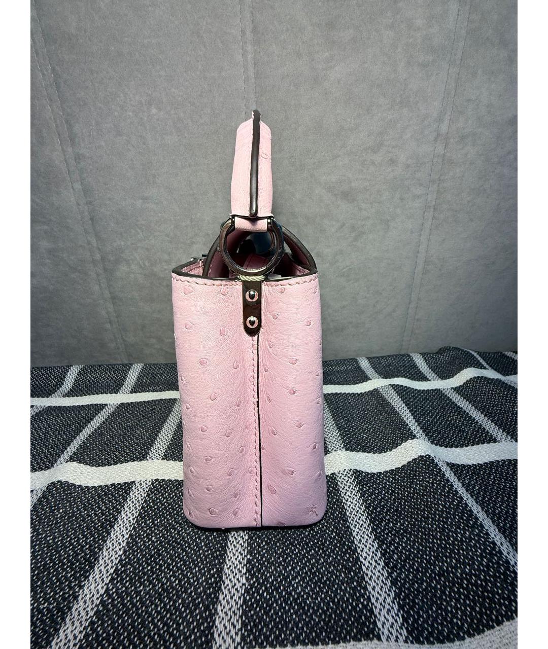 LOUIS VUITTON Розовая сумка с короткими ручками из экзотической кожи, фото 5