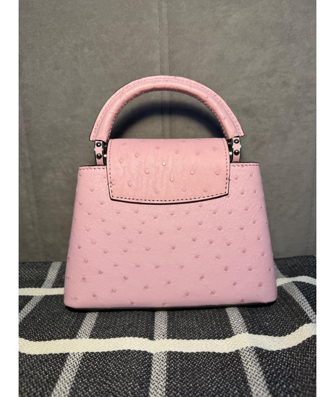 LOUIS VUITTON Розовая сумка с короткими ручками из экзотической кожи, фото 4