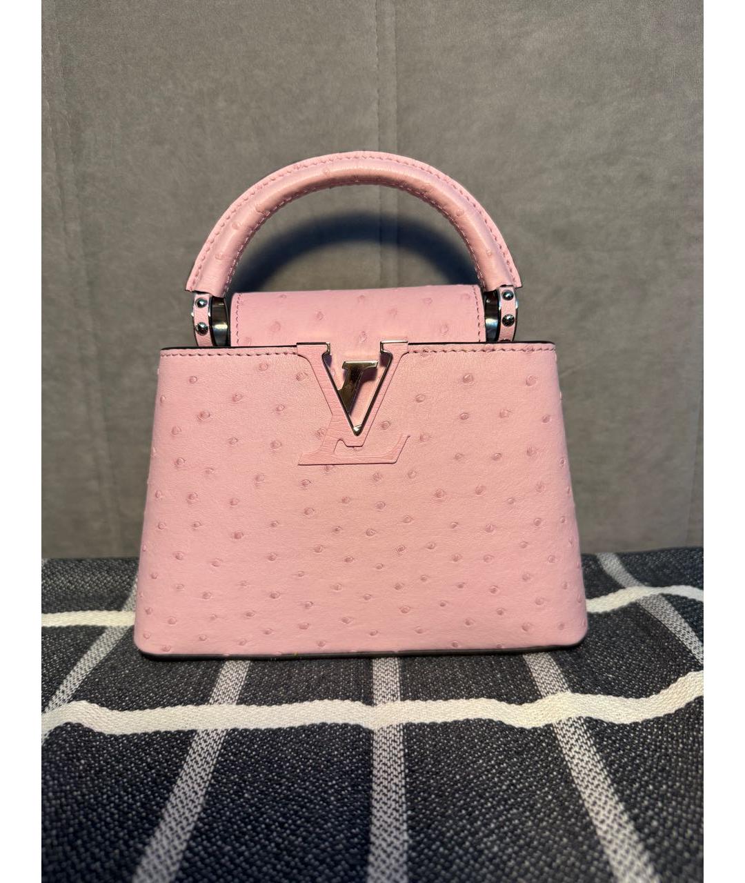 LOUIS VUITTON Розовая сумка с короткими ручками из экзотической кожи, фото 7