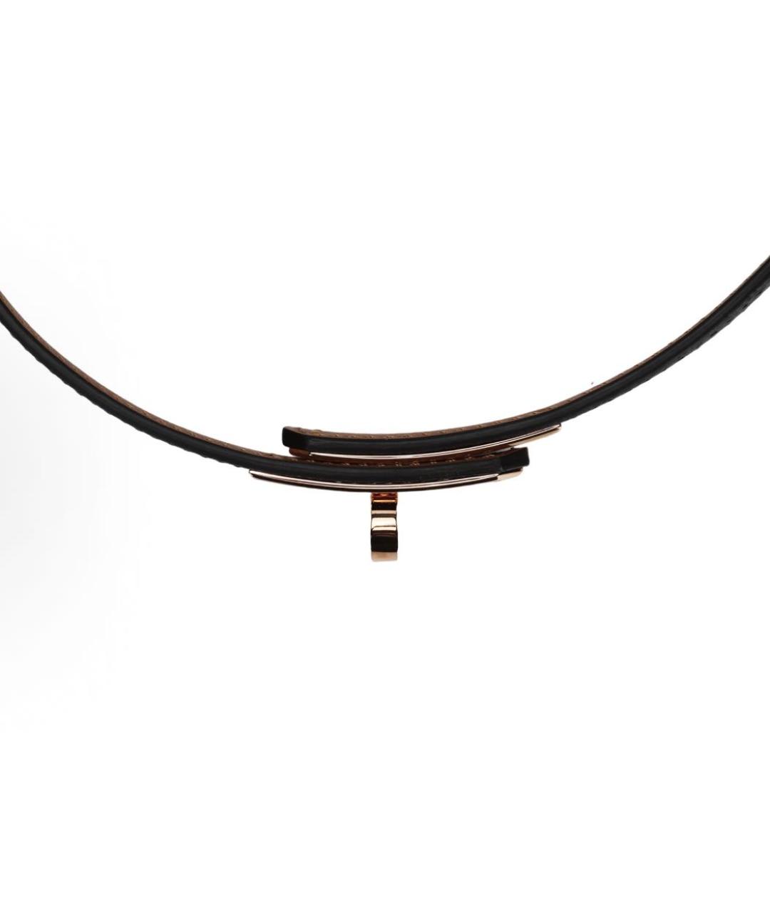 HERMES Черный кожаный ремень, фото 3