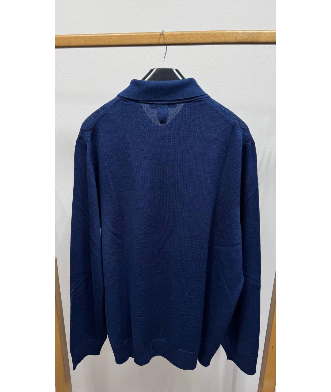 BILLIONAIRE Темно-синий шерстяной джемпер / свитер, фото 3