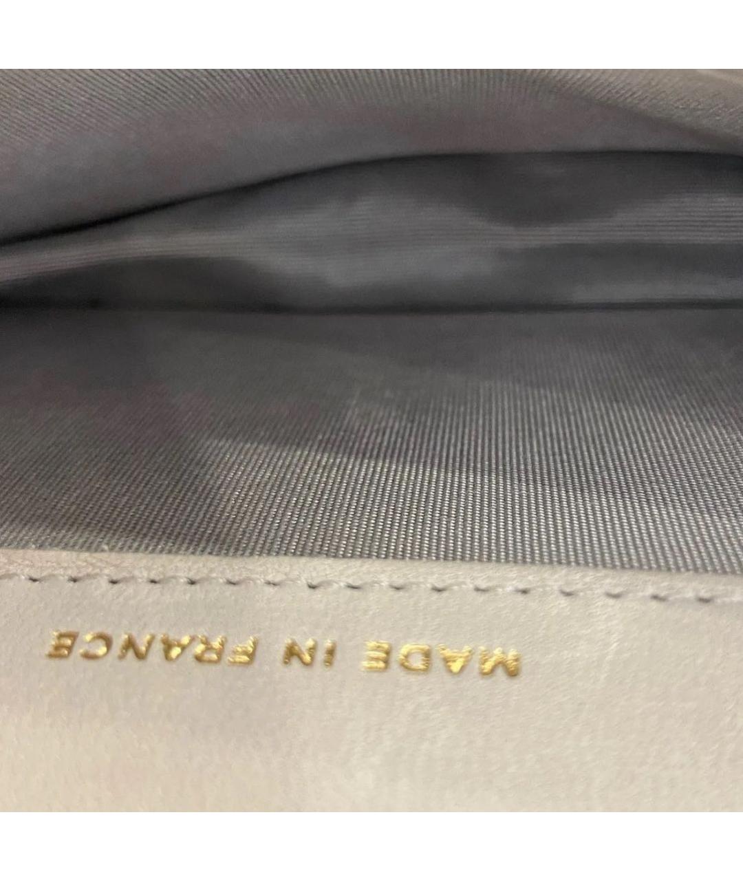 CHANEL Серая кожаная сумка через плечо, фото 5