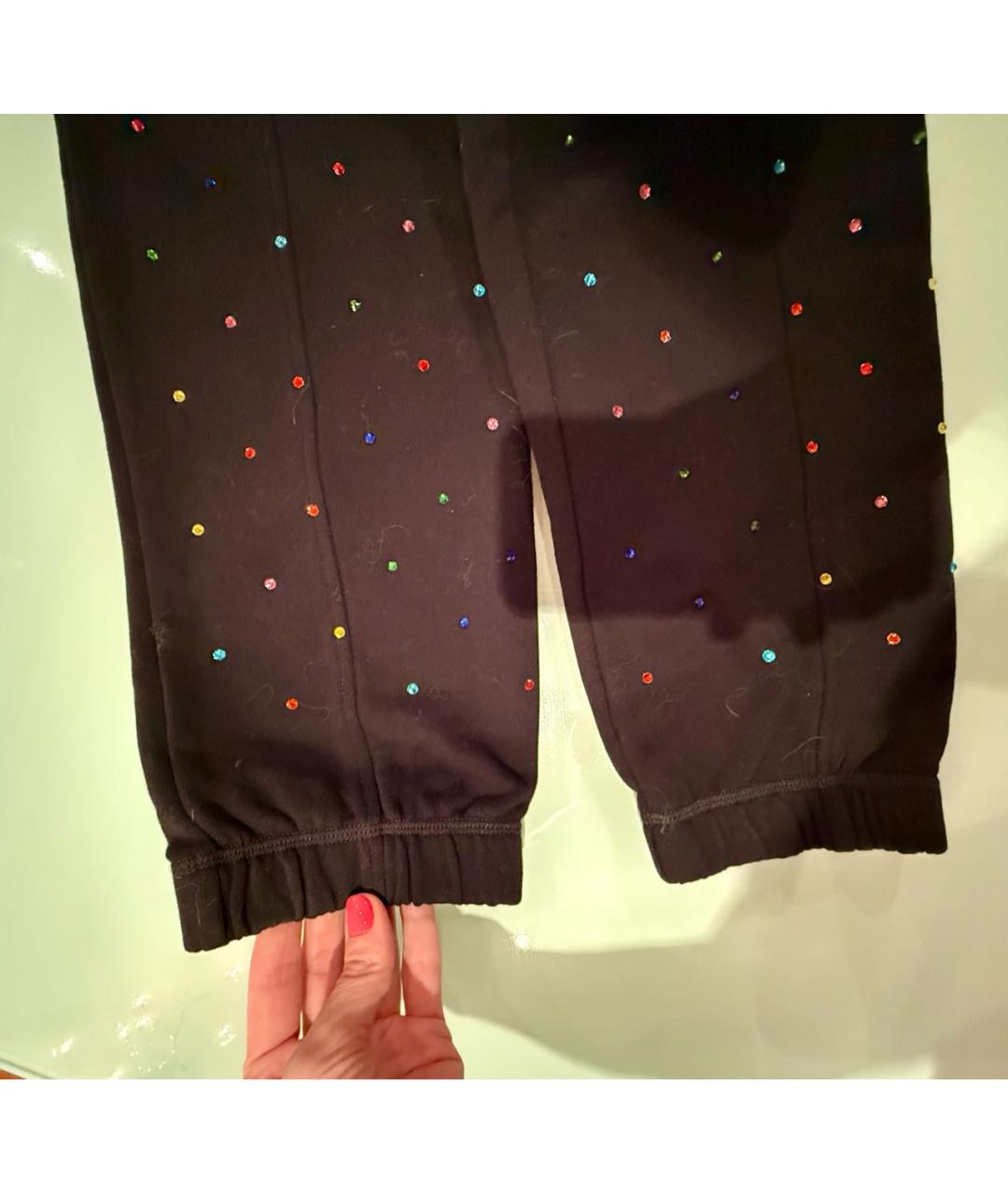 MSGM Черные хлопковые прямые брюки, фото 3