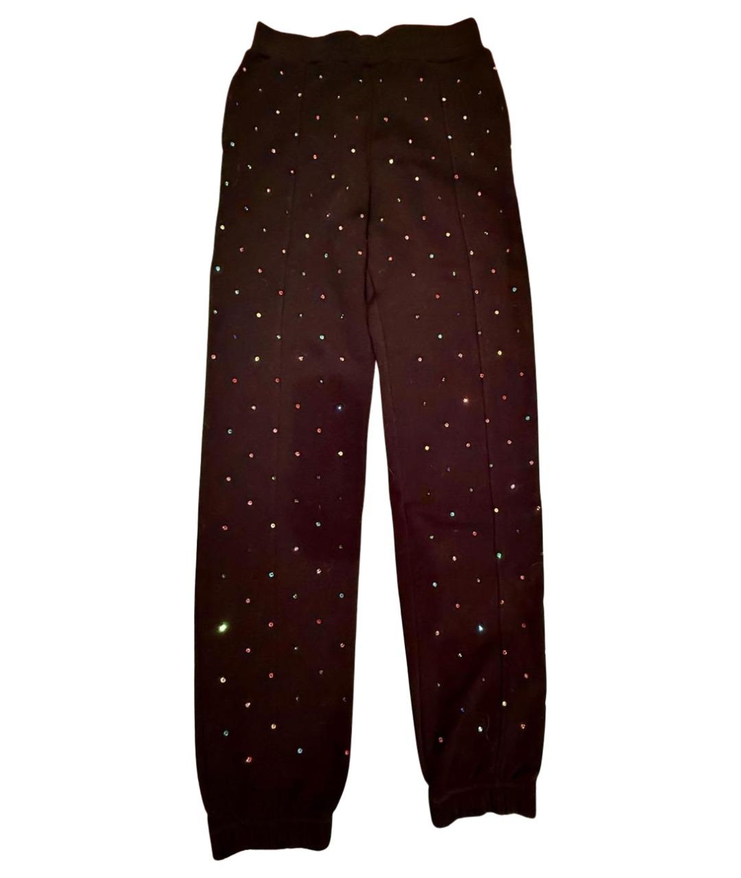 MSGM Черные хлопковые прямые брюки, фото 1