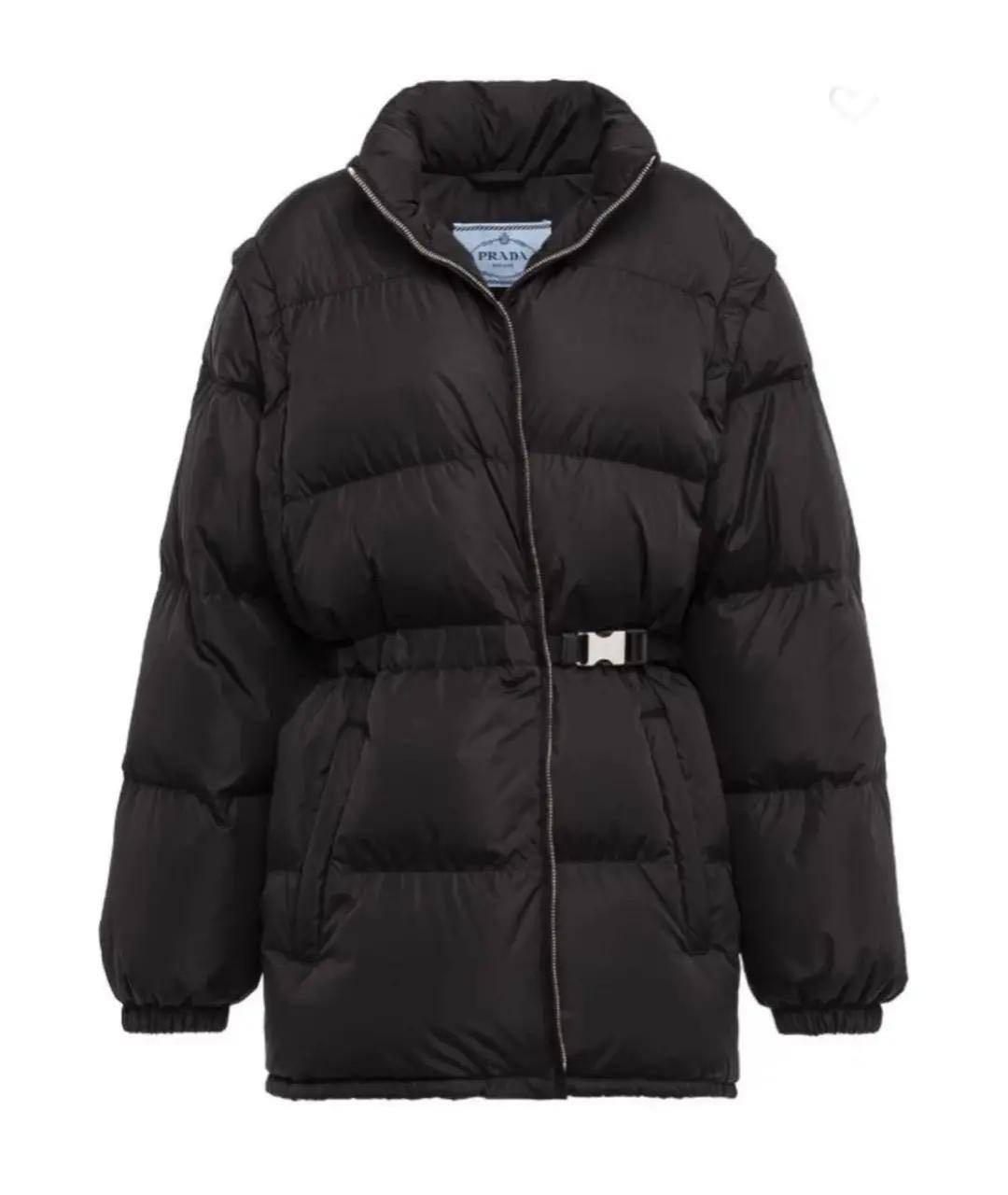 PRADA Черный полиэстеровый пуховик, фото 1