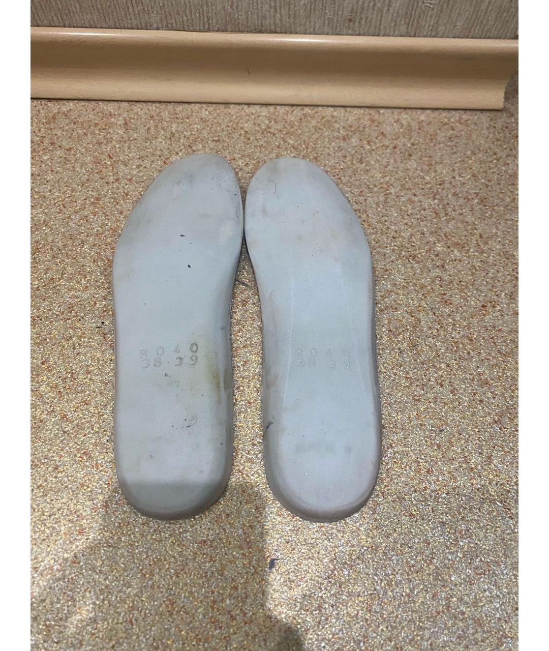 MAISON MARGIELA Коричневые кожаные кеды, фото 8