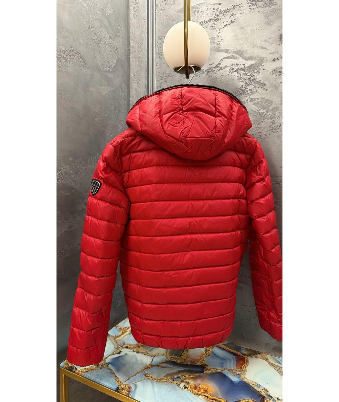 ARMANI JEANS Красная полиэстеровая куртка, фото 2