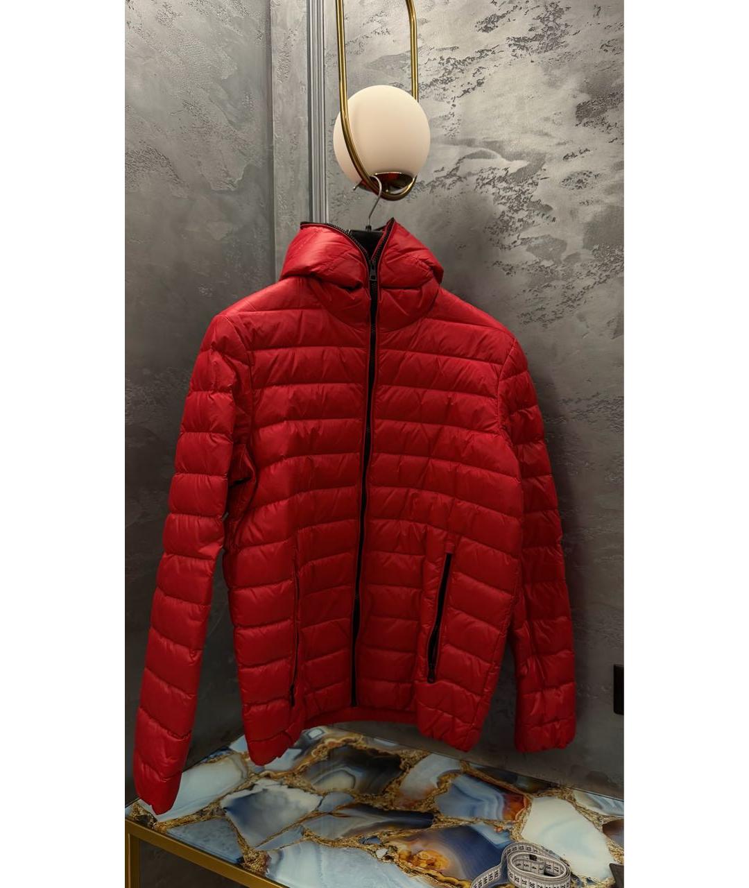 ARMANI JEANS Красная полиэстеровая куртка, фото 6