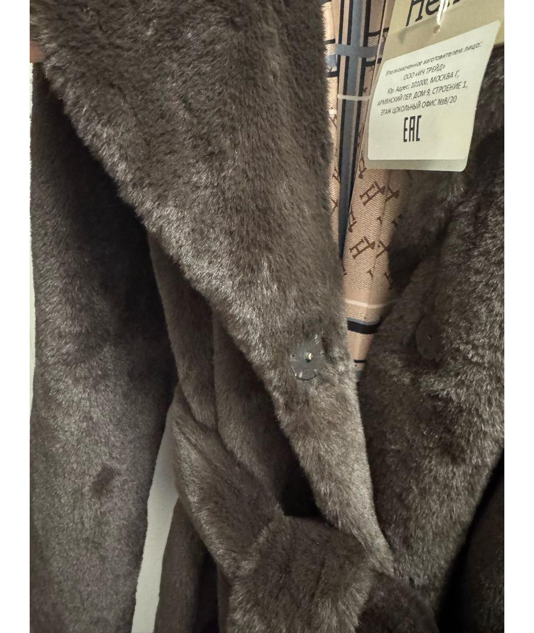 HERNO Коричневая меховая шуба, фото 2