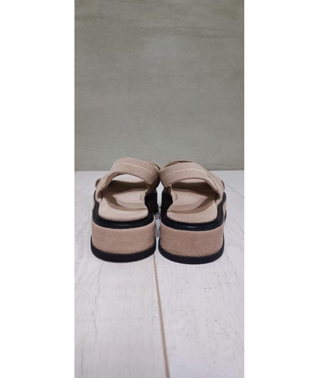 FABIANA FILIPPI Бежевые замшевые сандалии, фото 4