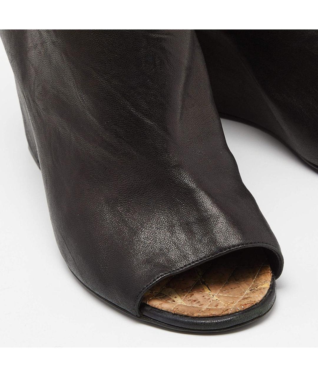 CHANEL Черные кожаные ботильоны, фото 3