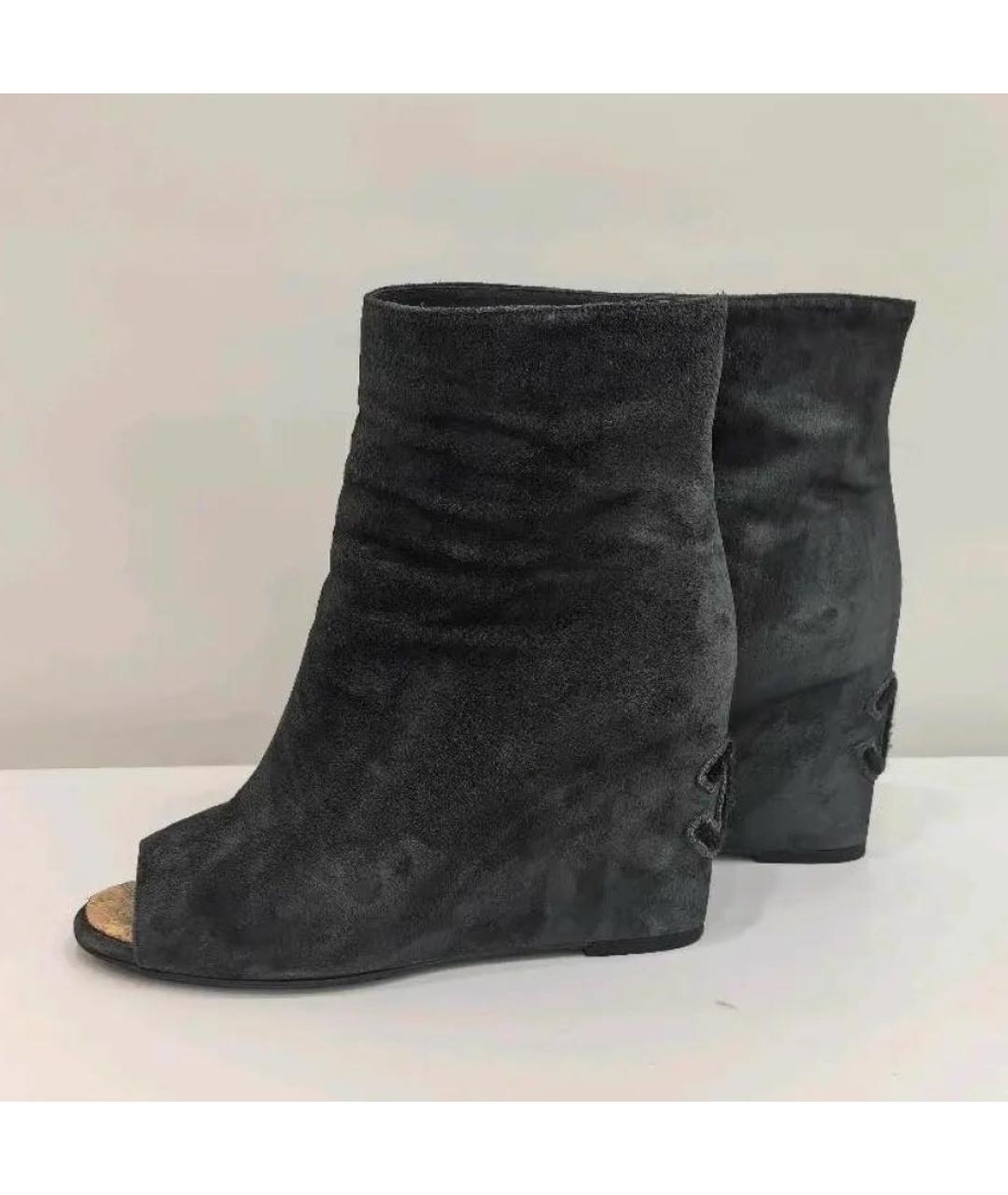 CHANEL Черные кожаные ботильоны, фото 4