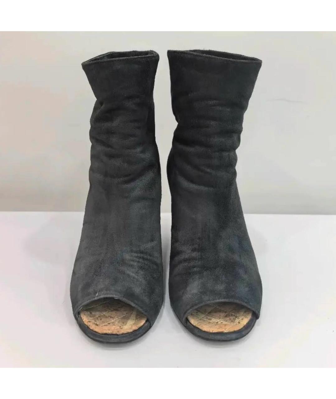 CHANEL Черные кожаные ботильоны, фото 5