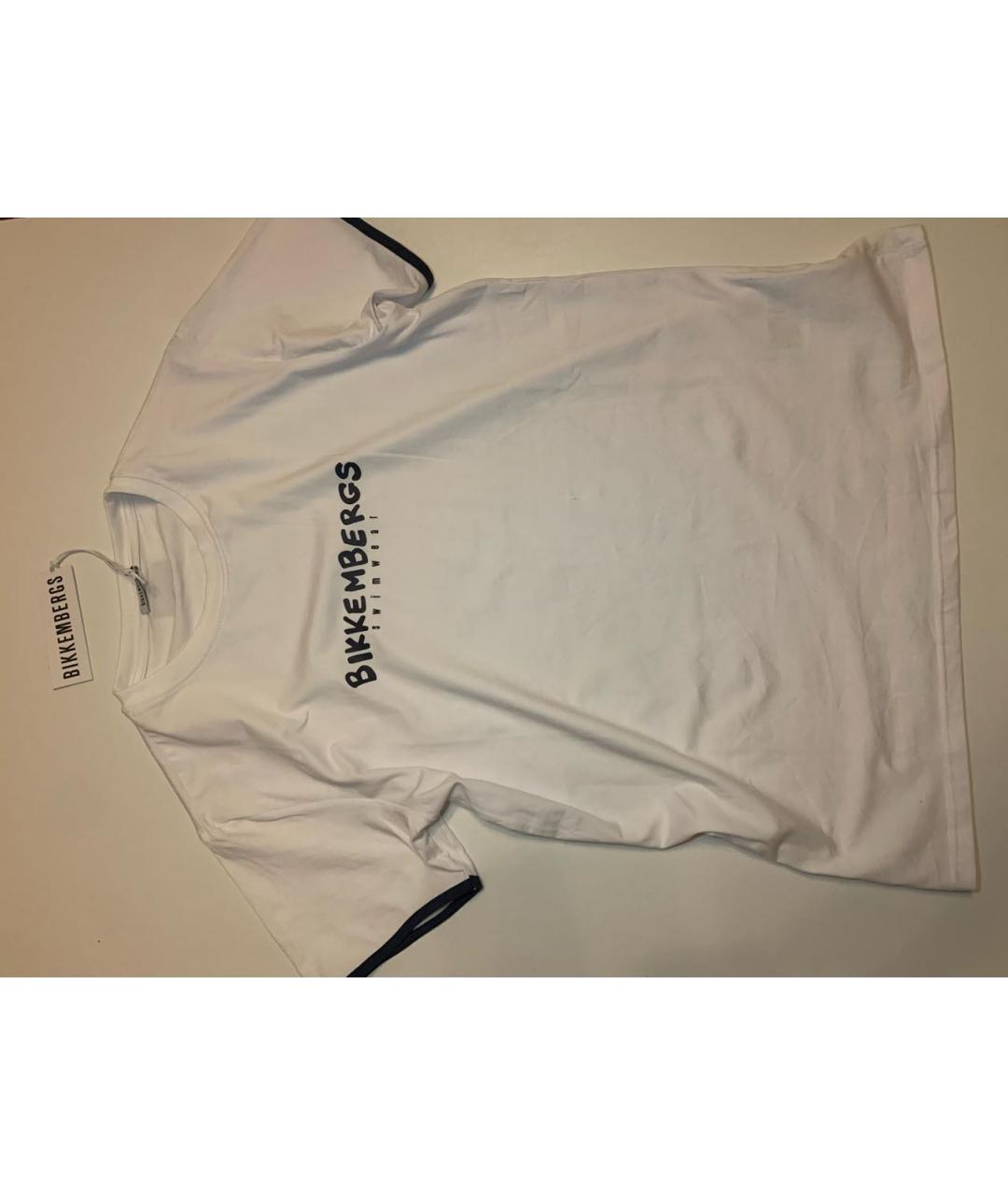 BIKKEMBERGS Белая хлопковая футболка, фото 7