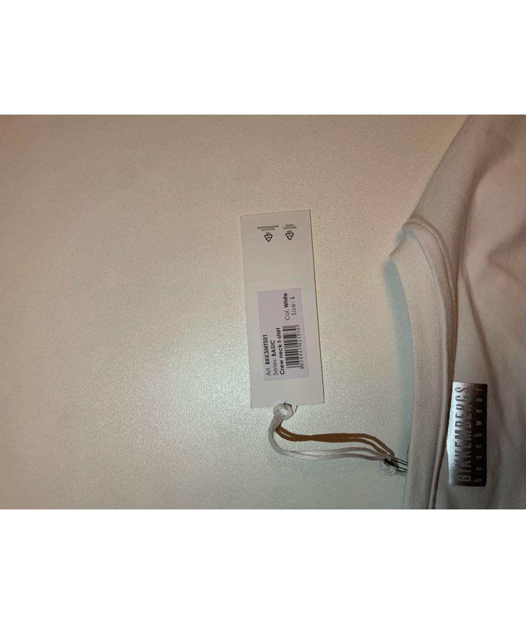 BIKKEMBERGS Белая хлопковая футболка, фото 6