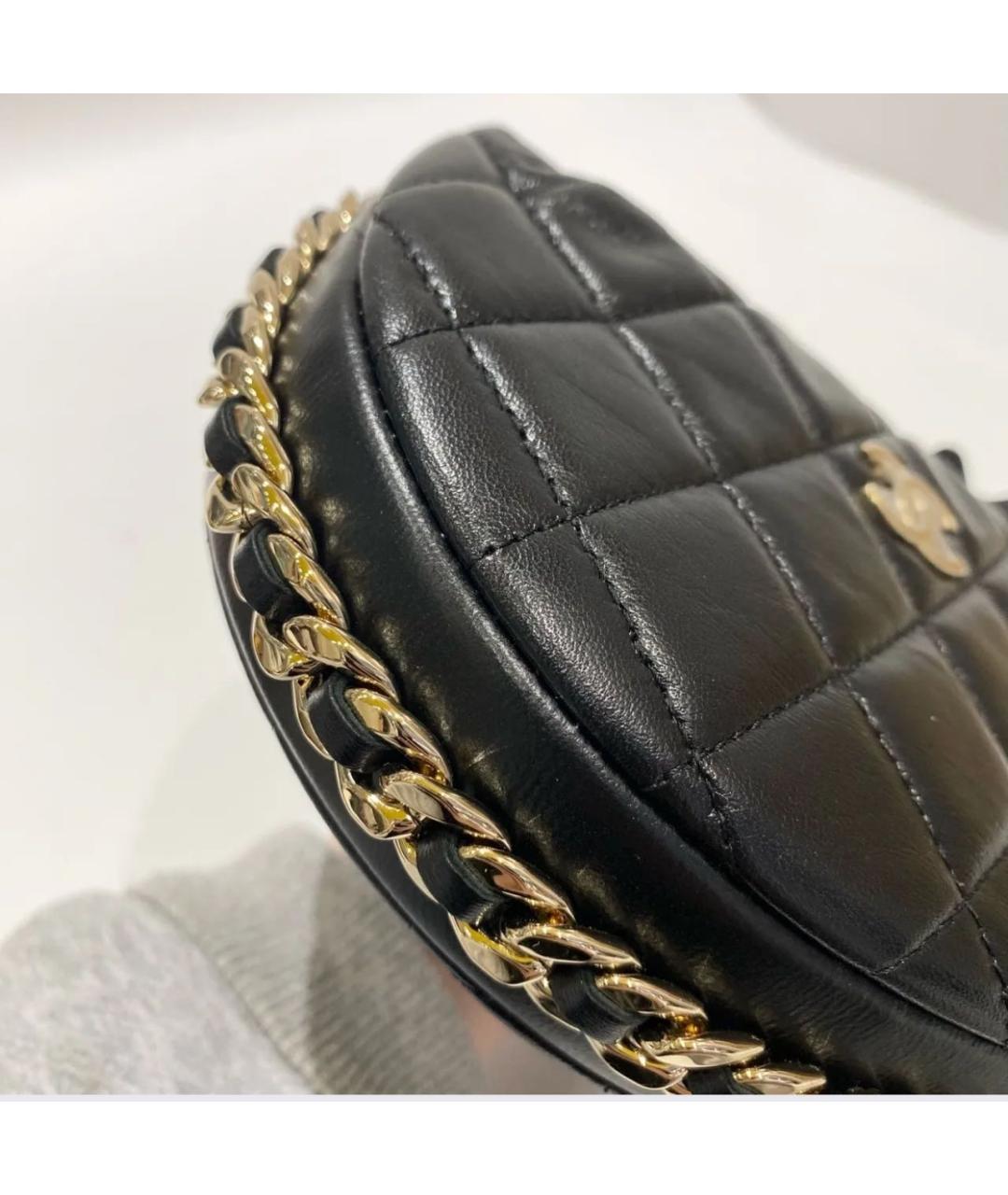 CHANEL Черная кожаная сумка с короткими ручками, фото 5