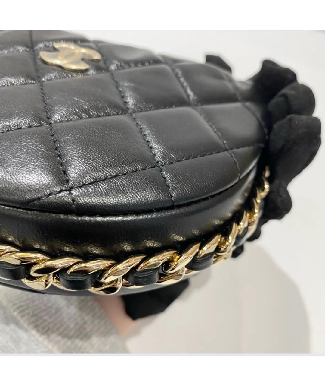 CHANEL Черная кожаная сумка с короткими ручками, фото 6