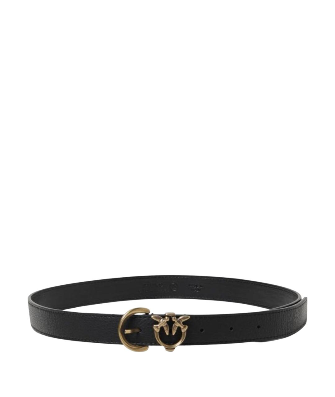 PINKO Черный кожаный ремень, фото 1