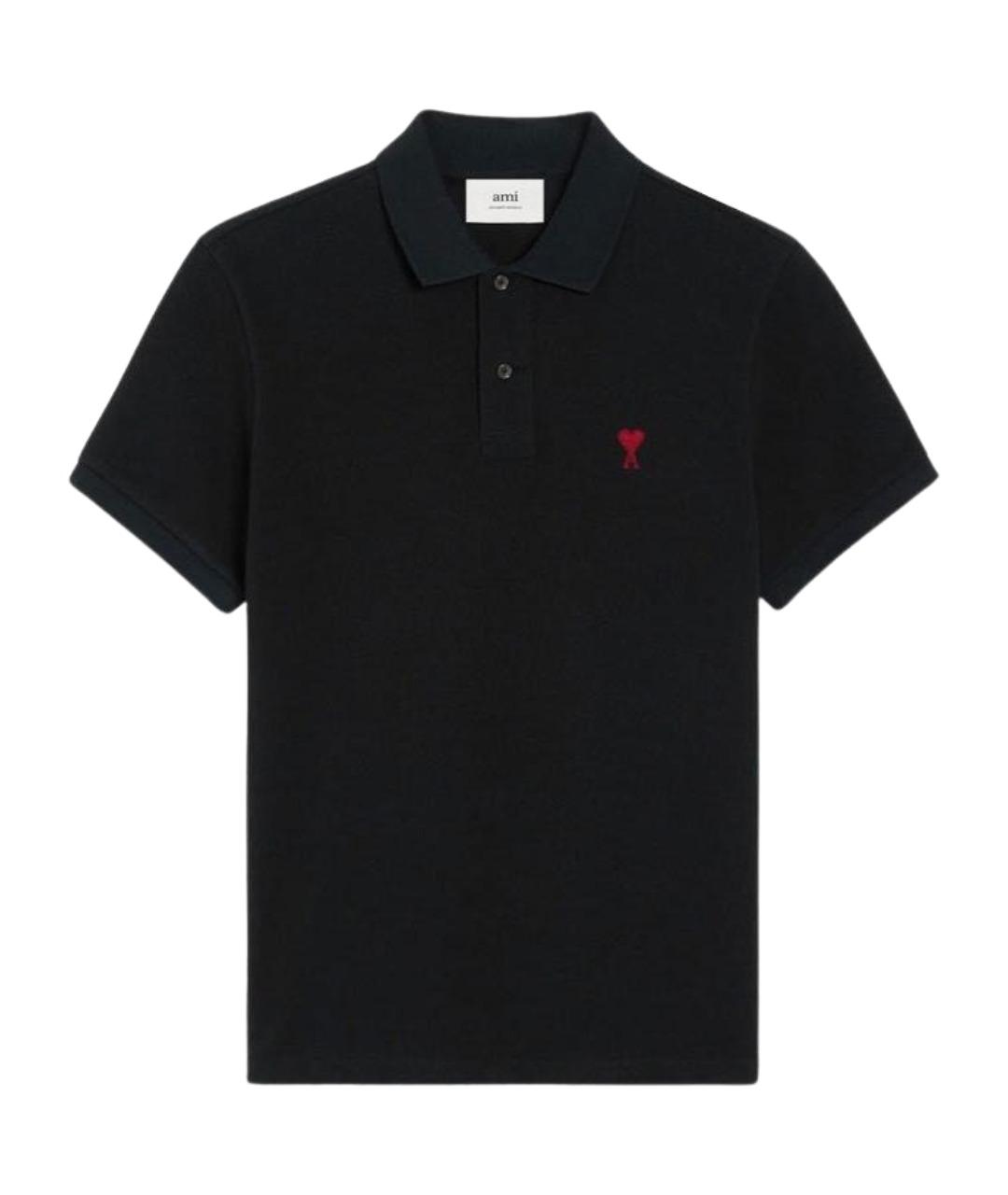 Ami Paris Черная хлопковая футболка, фото 1