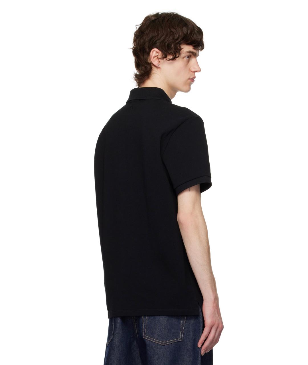 Ami Paris Черная хлопковая футболка, фото 4