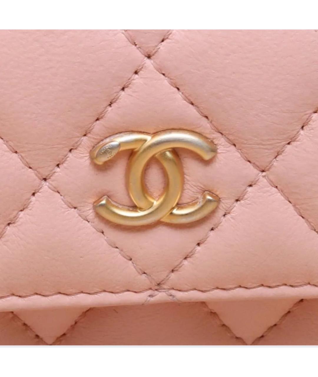 CHANEL Розовая кожаная сумка через плечо, фото 5