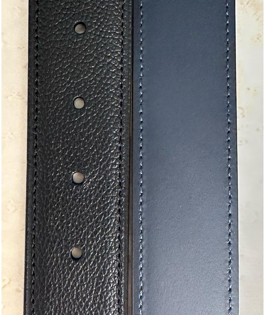 MONTBLANC Черный кожаный ремень, фото 7