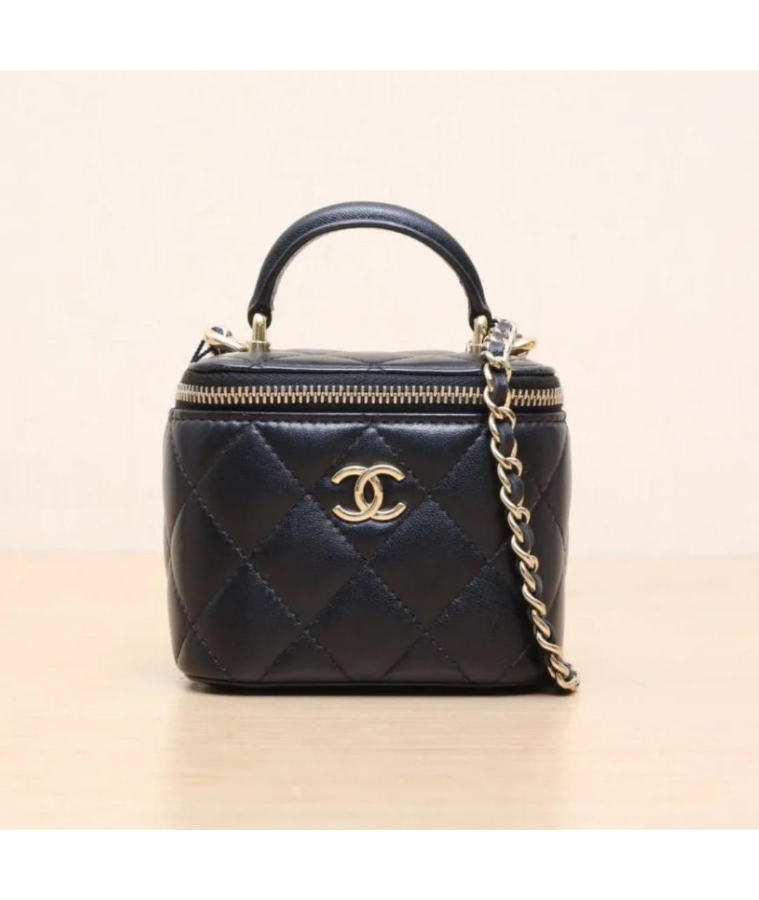 CHANEL Черная кожаная сумка через плечо, фото 8