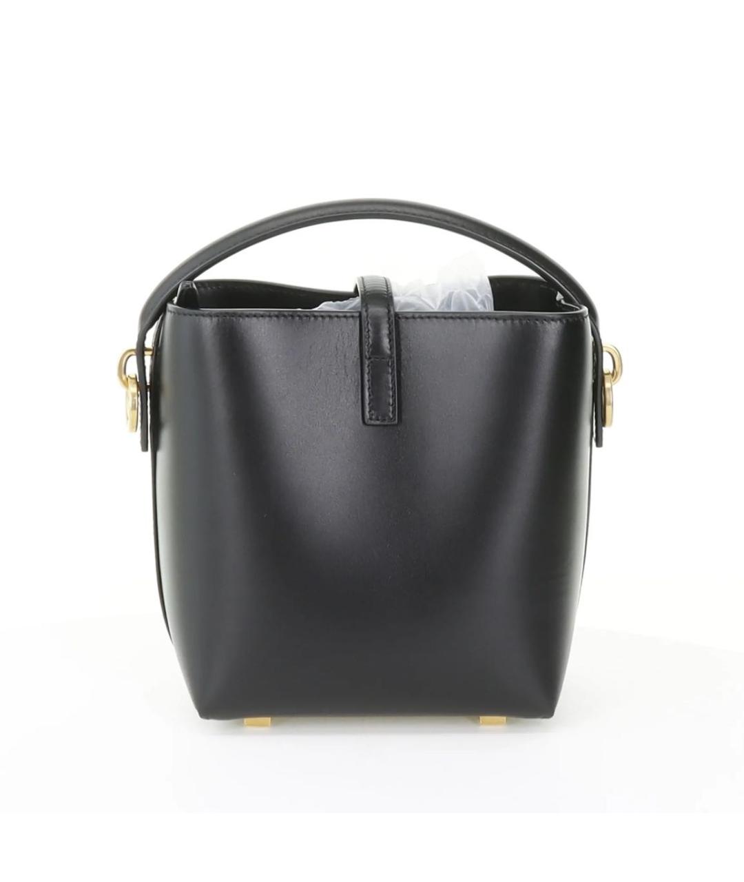 SAINT LAURENT Черная кожаная сумка через плечо, фото 3