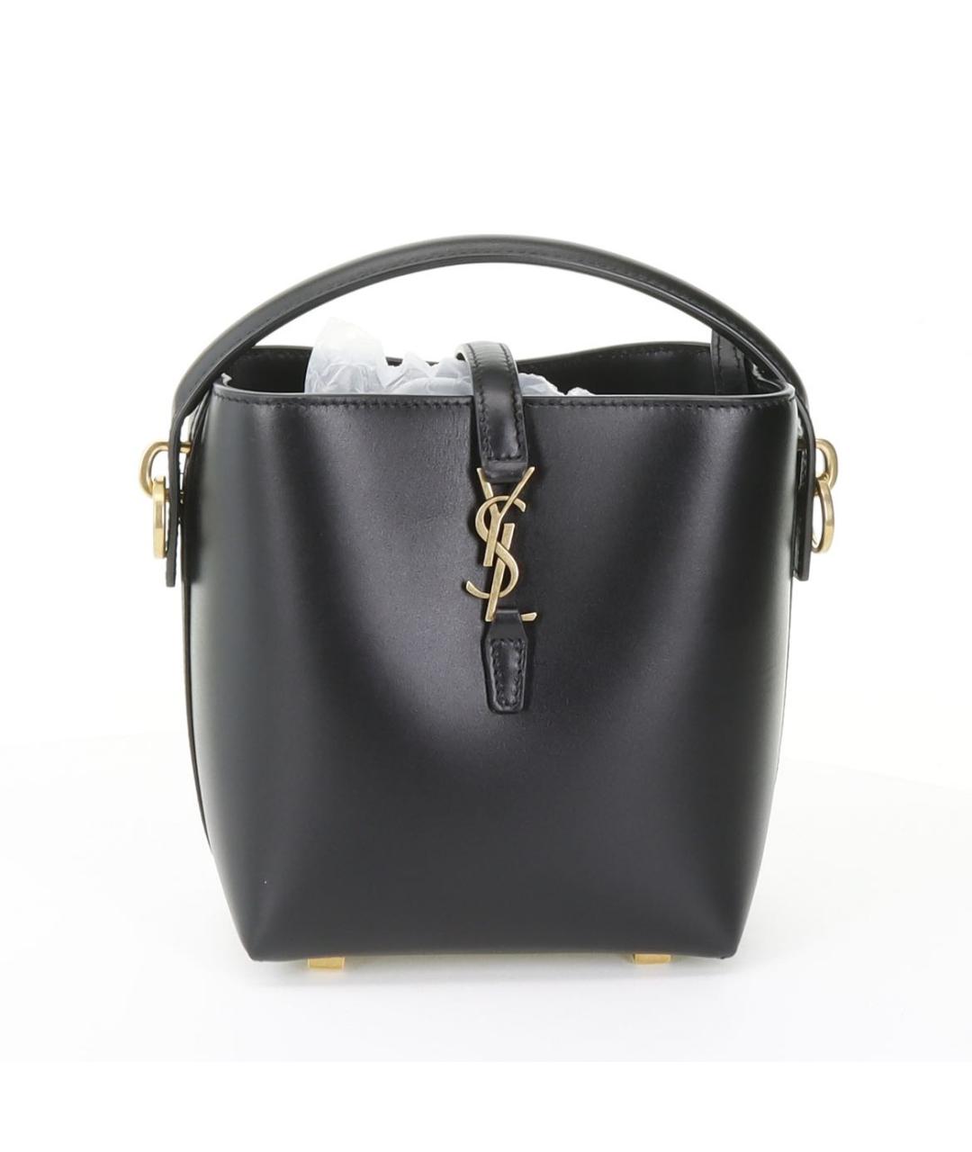 SAINT LAURENT Черная кожаная сумка через плечо, фото 8