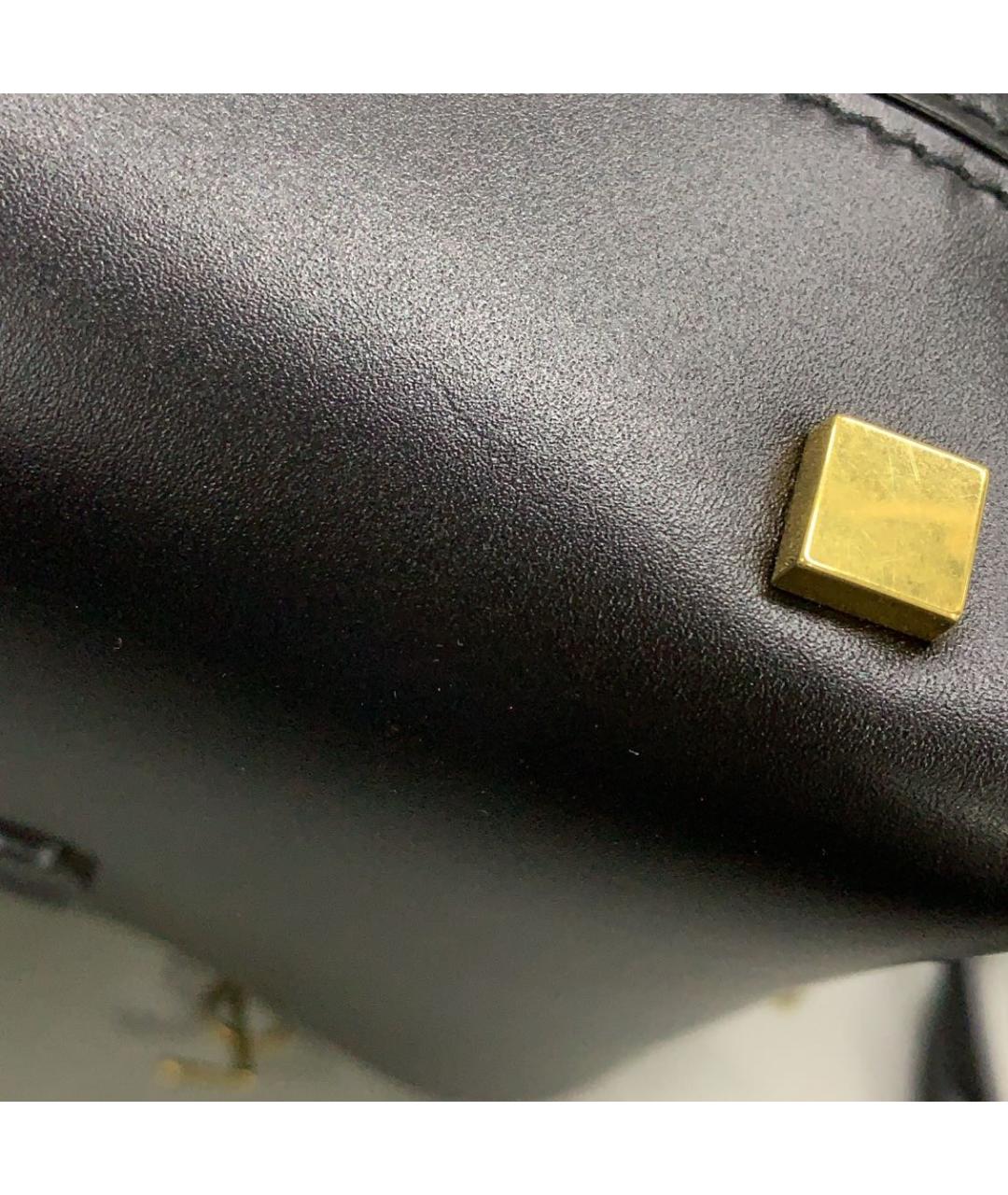 SAINT LAURENT Черная кожаная сумка через плечо, фото 7