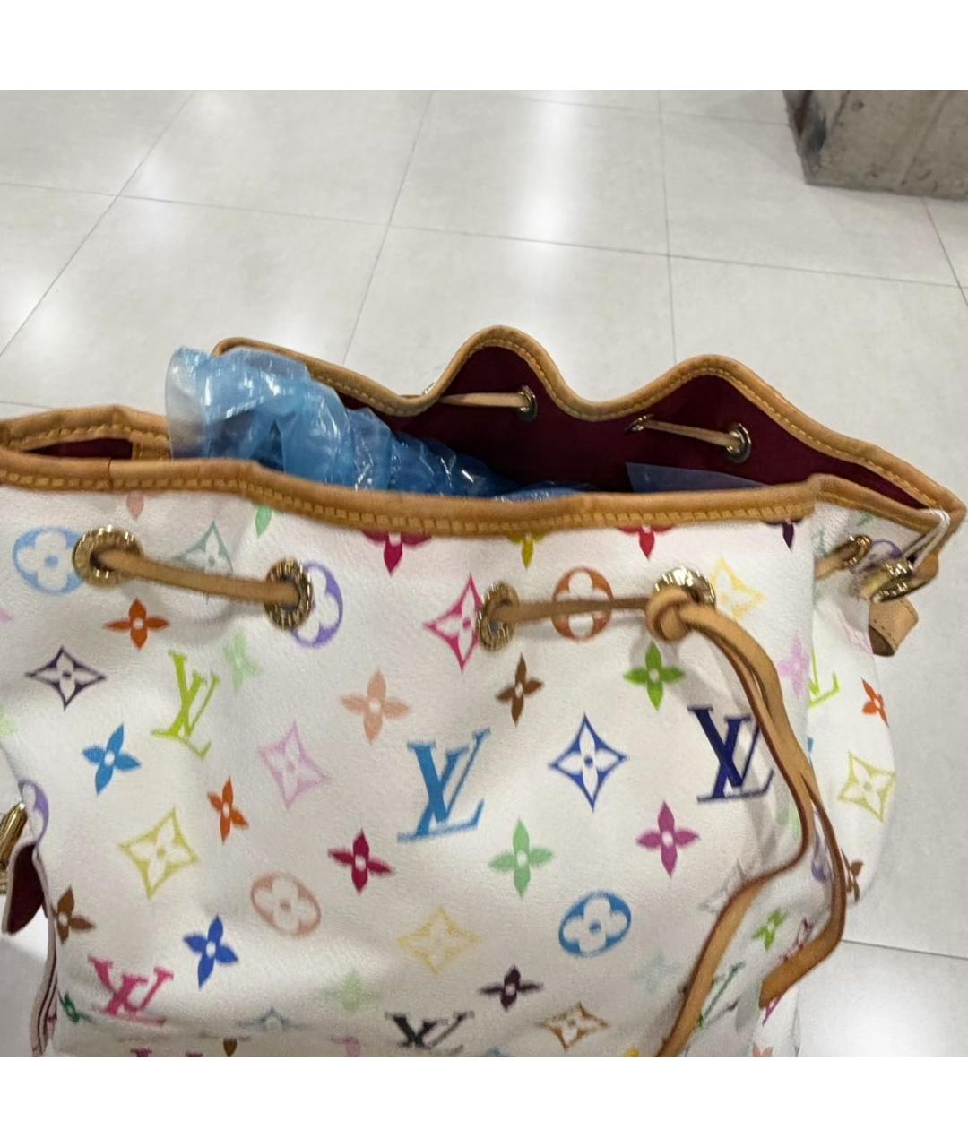 LOUIS VUITTON Белая сумка через плечо, фото 4