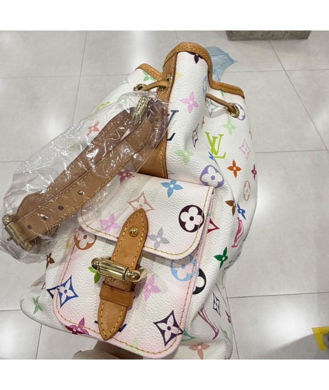 LOUIS VUITTON Белая сумка через плечо, фото 3